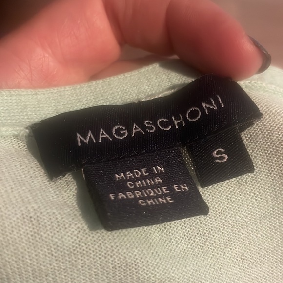 Magaschoni mint green thin softest 100% cotton cardigan - Picture 4 of 4